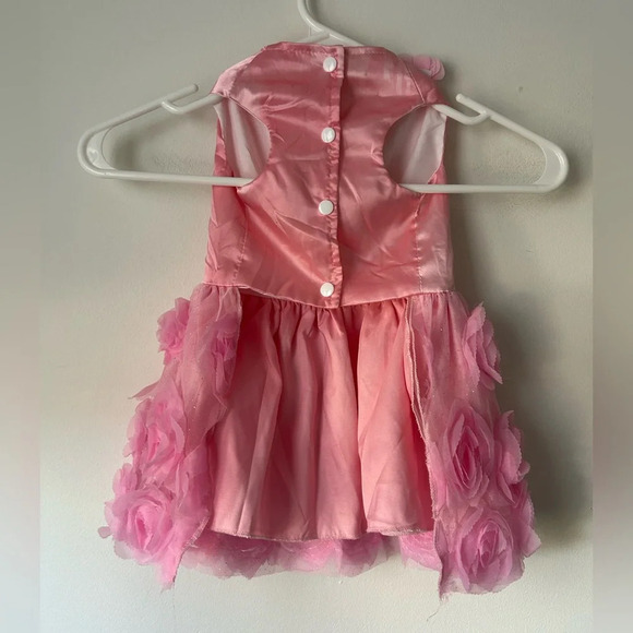 Small Dog Formal Pink  Floral Dress - Picture 2 of 3